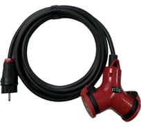 Силовой удлинитель iTOK с заземлением серии iconnect pro КГтп-ХЛ 3x1,5 мм, 2 гнезда, ip44, гост, 5 м i-CONNECT-PRO-SU-KG-315-2-44-5