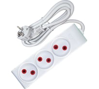 3-местный удлинитель AY-KA без заземления, шторки, 3м, ПВС 2x0,75 мм 220310030