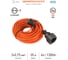 Силовой удлинитель ЭРА UPx-1e-3x0.75-20m-IP44 в бухте, c заземлением, 1 гнездо, 20м, ПВС 3х0.75мм2 Б0046811 5