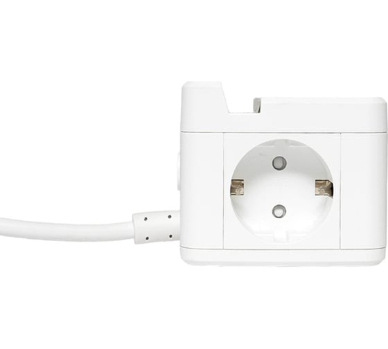 Удлинитель EKF "Куб" 2 гнезда USB + 2Type C с быстрой зарядкой, подставкой под телефон и ночником 1,3 метра 1мм2 UBA-CUB-2-FC
