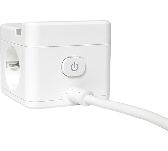 Удлинитель EKF "Куб" 2 гнезда USB + 2Type C с быстрой зарядкой, подставкой под телефон и ночником 1,3 метра 1мм2 UBA-CUB-2-FC