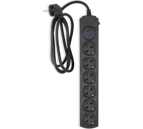 Сетевой фильтр IPPON BK-6-EU-1.8-16-B 1.8м, 6 розеток, черный, коробка 1804837
