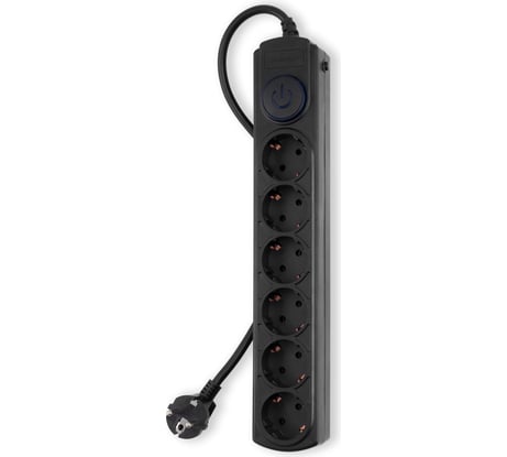 Сетевой фильтр BK-6-EU-5-16-B 5м (6 розеток) черный (коробка) IPPON 1804850