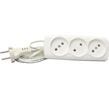 Удлинитель Радист ЭКОНОМ Р16-010 6А 3 гнезда 2*0,75 1,5м Белый 561