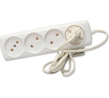 Удлинитель Радист ЭКОНОМ Р16-009 6А 4 гнезда 2*0,75 1,5м Белый 461
