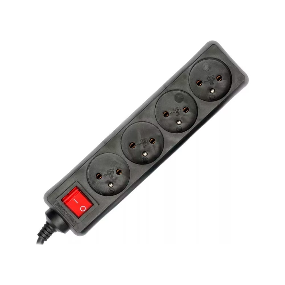 Удлинитель VOREL 4 гнезда, 3м, с заземлением, с выключателем 72631 ...