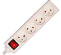 Удлинитель VOREL 4 гнезда, 1,5м, с заземлением, с выключателем 72525