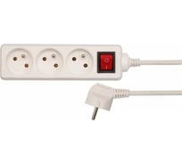 Удлинитель VOREL 3 гнезда (1,5м) заземление/выключатель 72524