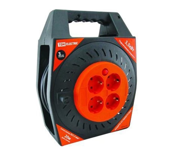 Силовой удлинитель в корпусе TDM ELECTRIC УКз16-004 4 места, 20м, ПВС 3х1,5 SQ1301-0555