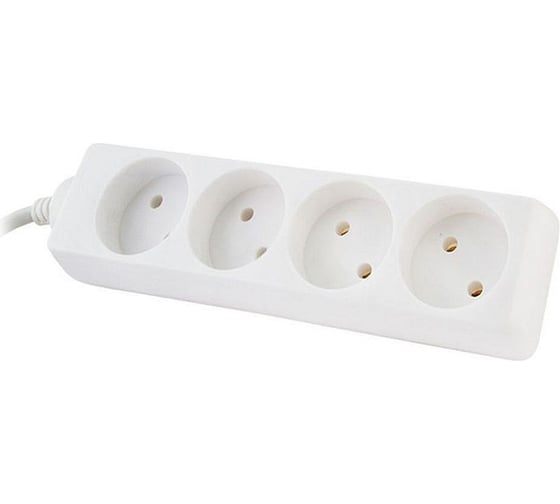 Бытовой удлинитель TDM ELECTRIC У4 без заземления, 4 гнезда, 1,5 метра, ПВС 2х0,75мм2, 10А/250В SQ1303-0210