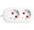 Двухместный удлинитель STEKKER hm06-21-05 с заземлением, 3x1мм2, 5м, серия home (у10-001), белый 49341 2