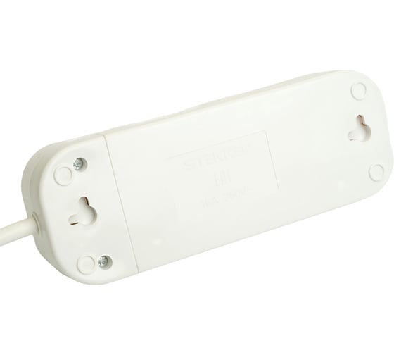 Трехместный удлинитель STEKKER hm06-31-07 с заземлением, 3x1мм2, 7м, серия home (у10-002), белый 49350