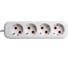 Четырехместный удлинитель STEKKER hm06-40-05 с заземлением, 3x1мм2, 5м, серия home (у10-429), белый 49352 6