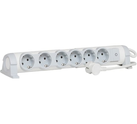 Многорозеточный блок Legrand''Комфорт'' 6 x 2К+З с кабелем длиной 3 м 694637