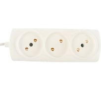 Бытовой электроудлинитель Ergolux Р16-010 Si 3x3 3 м, 6 А, 1300 Вт ШВВП 14224