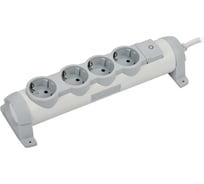 Удлинитель IEK COMFORT У04К 4 места 2P+PE 1,5м 3х1,5мм2 16А белый 694626