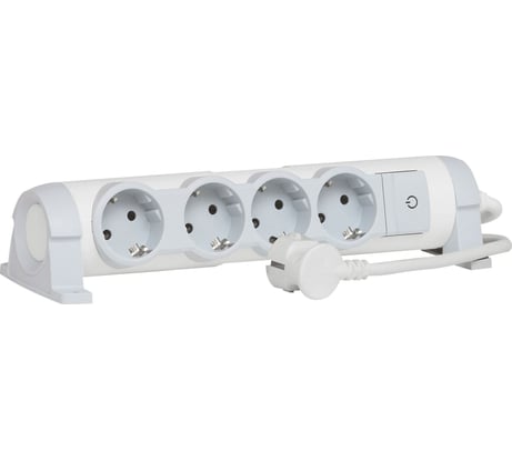 Многорозеточный блок Legrand''Комфорт'' 4 x 2К+З с кабелем длиной 1,5 м 694626