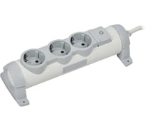 Удлинитель IEK COMFORT У03К 3 места 2P+PE 1,5м 3х1,5мм2 16А белый 694621