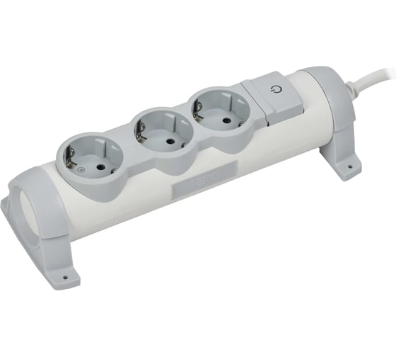 Удлинитель IEK COMFORT У03К 3 места 2P+PE 1,5м 3х1,5мм2 16А белый 694621
