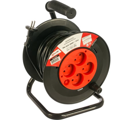 Четырехместный удлинитель IN HOME на катушке RN4-0620-SMART термозащита 6А 20м 8742 4690612010526