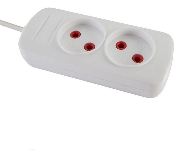 Народный удлинитель TDM ELECTRIC УН2 2 гнезда, 5метров, б/з, ШВВП 2х0,75 мм2 6А/250В SQ1303-1232 1