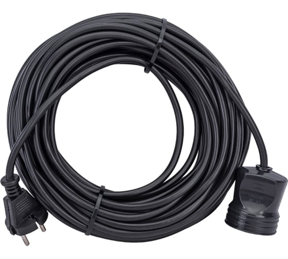 Силовой народный удлинитель-шнур TDM ELECTRIC ПВС 1300 Вт б/з, 20м, штепсельное гнездо SQ1307-0202
