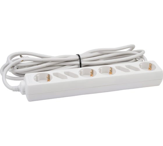 Удлинитель сетевой TDM ELECTRIC 4 розетки без заземления и 4 с заземлением, 5 метров, ПВС 3х1,5 мм2 16А 250В SQ1303-0312