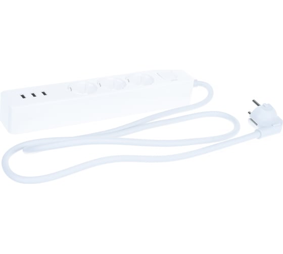 Сетевой фильтр-удлинитель Xiaomi 1,5 м Mi Power Strip 3-outlet, 3 USB XMCXB04QM белый NRB4030GL