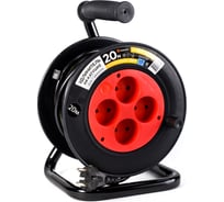 Удлинитель без заземления на катушке Защита Про 4 розетки  2х1 мм 20м 81951344