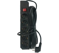 Сетевой фильтр Bohrer ПВС 3x0,75, ГОСТ, 3500Вт, 5гнезд, 5м, с выключателем СФ3500-5-5В