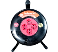 Удлинитель на катушке Bohrer ПВС, 2200 Вт, 20м, без заземления УСЭ-22201