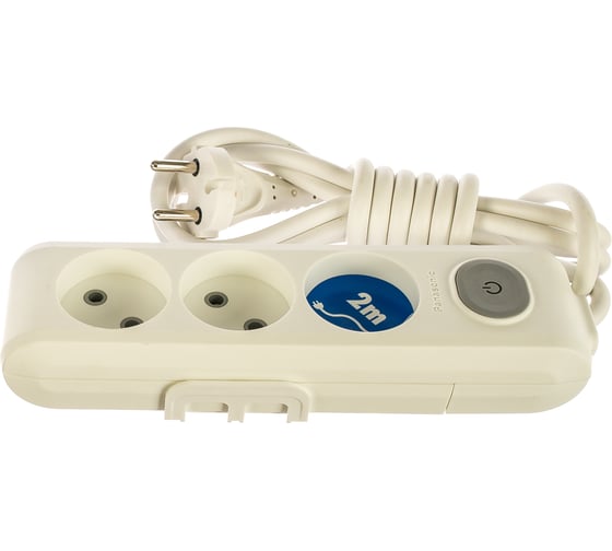Удлинитель Panasonic 3гн х 2м б/з с выключателем белый X-TENDIA 54962 WLTA0232-2WH-RES 1