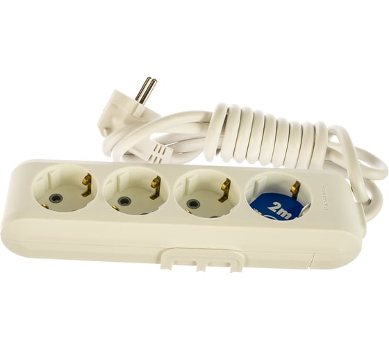 Удлинитель Panasonic 4гн х 2м с/з белый X-TENDIA 54939 WLTB0442-2WH-RES