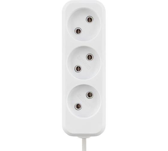 Удлинитель сетевой TDM ELECTRIC 3 розетки, 1,5 метра, 10 А, 2300 Вт, белый, SQ1303-1310