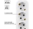 Удлинитель сетевой TDM ELECTRIC 3 розетки, 1,5 метра, с заземлением, 16А, 3680Вт, белый, SQ1303-1400 3