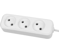 Удлинитель сетевой TDM ELECTRIC 3 розетки, 7 метров, 10 А, 2300 Вт, белый, SQ1303-1313