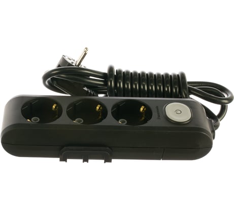 Удлинитель Panasonic 3гн х 2м с/з с выключателем черный X-TENDIA 54957 WLTA0432-2BL