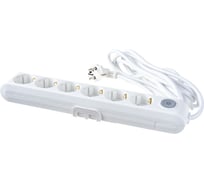 Удлинитель Panasonic 6гн х 3м с/з с выключателем белый X-TENDIA 54922 WLTA0463-2WH