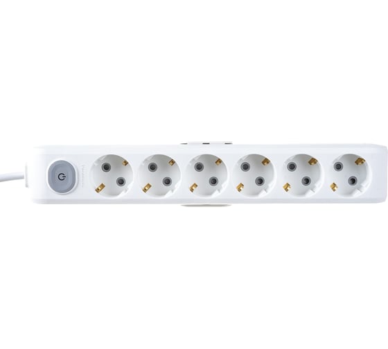 Удлинитель Panasonic 6гн х 3м с/з с выключателем белый X-TENDIA 54922 WLTA0463-2WH