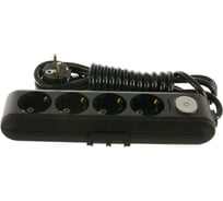 Удлинитель Panasonic 4гн х 3м с/з с выключателем черный X-TENDIA 45148 WLTA0443-2BL