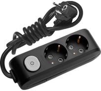 Удлинитель Panasonic 2гн х 2м с/з с выключателем черный X-TENDIA 54710 WLTA0422-2BL