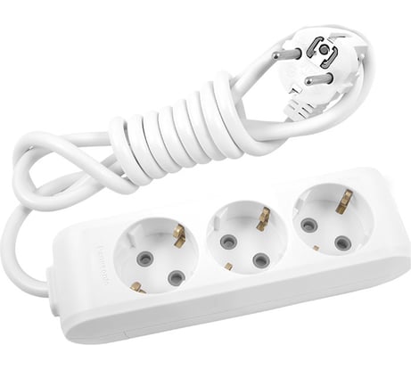 Удлинитель Panasonic 3гн х 3м с/з белый X-TENDIA 54952 WLTB0433-2WH