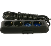 Удлинитель Panasonic 4гн х 3м с/з черный X-TENDIA 54696 WLTB0443-2BL-RES