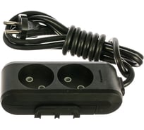 Удлинитель Panasonic 2гн х 2м б/з черный X-TENDIA 45149 WLTB0222-2BL-RES
