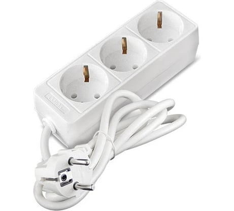 Бытовой удлинитель СОЮЗ ТМ 3500 Вт, с заземлением, 3 гнезда, ПВС, 7м 481S-6307