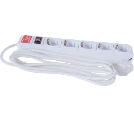 Сетевой фильтр СОЮЗ ПВС 3*0,75, белый, 3м 1325