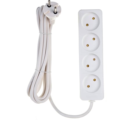 Бытовой удлинитель СОЮЗ ТМ, 2200Вт, 4гн., ПВС, 3м 481S-1403