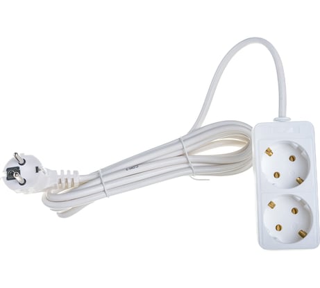 Бытовой удлинитель СОЮЗ ТМ, 3500Вт, с/з, 2гн., ПВС, 3м 481S-6203