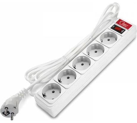 Сетевой фильтр СОЮЗ ПВС, 3*0.75, 3м, белый, премиум упаковка 1325