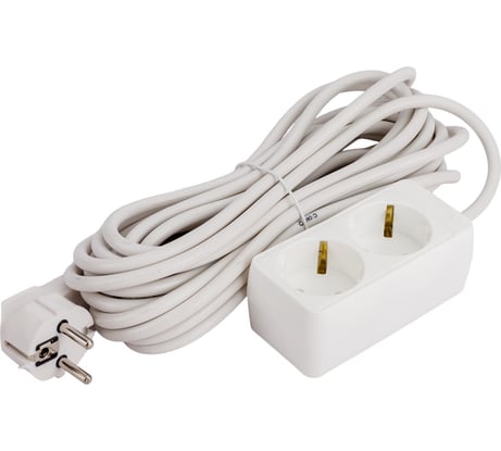 Бытовой удлинитель СОЮЗ ТМ, 3500Вт, с/з, 2гн., ПВС, 7м 481S-6207